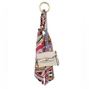 Lima Limon White Mini Bag Charm /Key Chain NWT